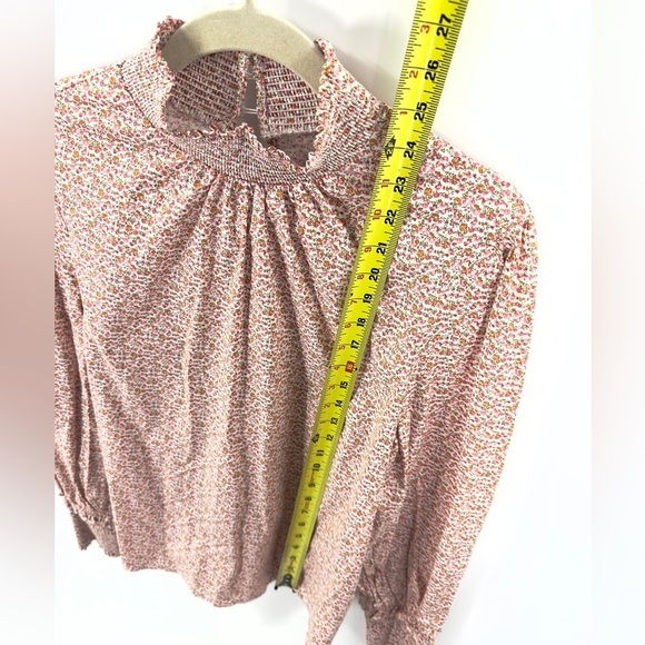 NEW Tuckernuck Pomander Place Floral Modoc Blouse Women Size S Smocked Mock Neck - Picture 13 of 14